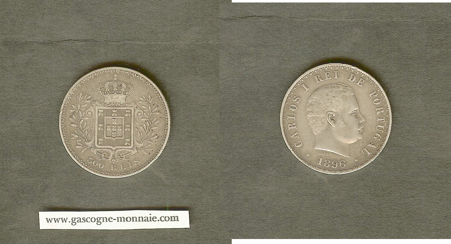 Portugal 500 reis 1896 gVF/EF